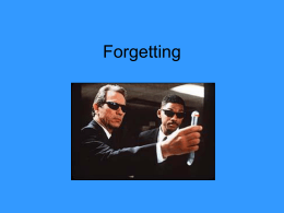 Forgetting - AP Psychology