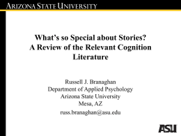 What’s so Special about Stories? A Review of the Relevant