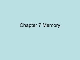 Chapter 7 Memory