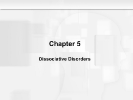 Dissociative Disorders - People Server at UNCW