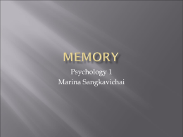 Lecture 6 Memory