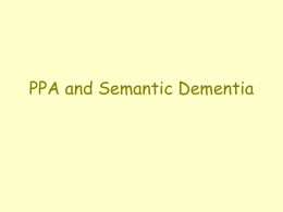 PPA and Semantic Dementia