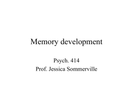 Memory development -1
