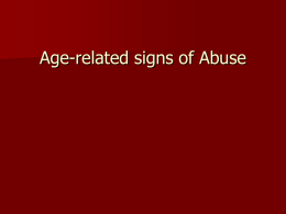 Age-related signs of Abuse