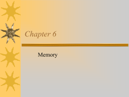 Chapter 6: Memory