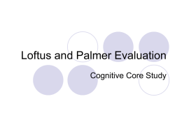 Loftus and Palmer Evaluation