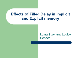 Effects of Filled Delay in Implicit and Explicit memory