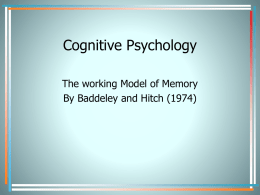 Cognitive Psychology