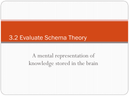 3.2 Evaluate Schema Theory