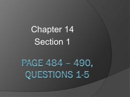 Page 484 * 490, Questions 1-5