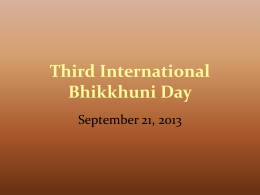 3nd-Annual-IBD-2013 - Alliance for Bhikkhunis