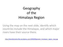 Geography - College of the Holy Cross