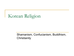Korean Religion - Asian Studies Center