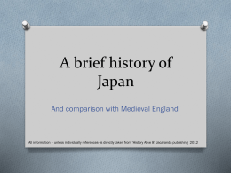 A brief history of Japan - HUMANITIES AND SOCIAL SCIENCES