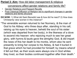 Period 3: Aim: How did labor management and religious