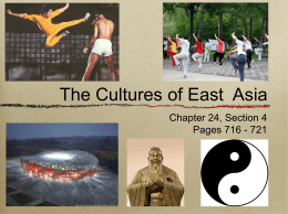 The Cultures of East Asia