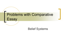 Problems with Comparative Essay