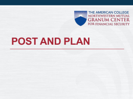 POST AND PLAN