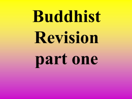 Buddhist Revision Part 1
