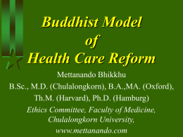 Buddhist Model - Center for Ethics of Science and Technology