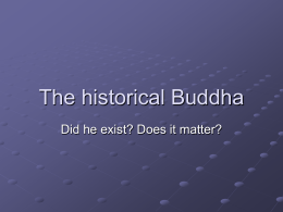 The historical Buddha - The Ecclesbourne School Online