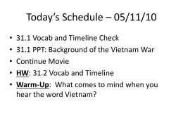 31.1 PPT - Vietnam War Unfolds