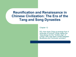 The Era of the Tang and Song Dynasties