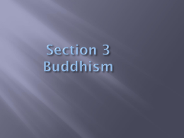 Section 3 Buddhism