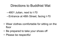 Next Friday, Sept 22: Trip to Buddhist Wat