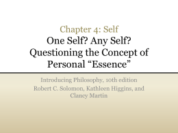One Self? Any Self? Questioning the Concept of Personal "Essence"