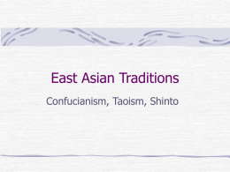 East Asian Traditions