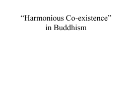“Harmonious Co-existence” in Buddhism