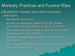 Mortuary Practices and Funeral Rites