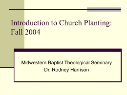 Intro to Church Planting 1