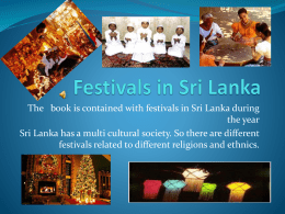 Festivals in Sri Lanka - British Council Schools Online