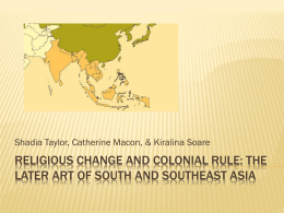 Religious Change and Colonial Rule: The Later Art of South and