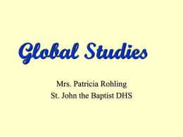 Global Studies I World Religions