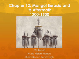 Mongol Eurasia and Its Aftermath 1200-1500