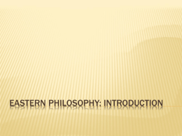 Eastern Philosophy: Introduction