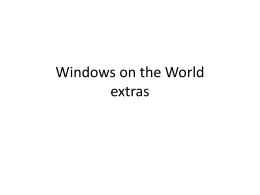 Windows on the World extras