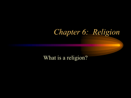 Chapter 6 Religion and Religious Landscape