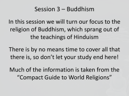 Session 3 – Buddhaism
