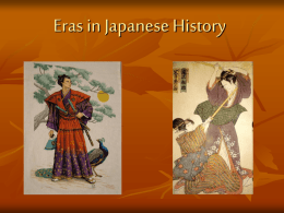 Eras in Japanese History - Highline Public Schools