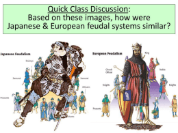 Japanese Vs. European Feudalism