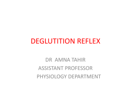 Deglutition Reflex – Lecture by Dr Amna Tahir