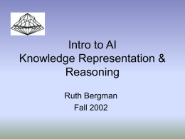 Lecture 7: Knowledge Representation (part 1/2)