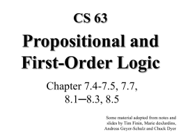First-order logic - swarthmore cs home page