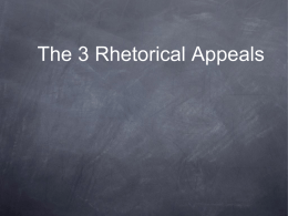 The 3 Rhetorical Appeals