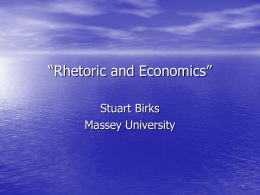 Rhetoric and Economics”