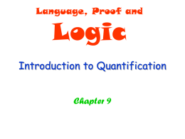 Introduction to Quantification